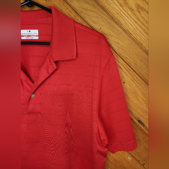 Grandslam Airflow large red golf polo shirt - Picture 4 of 11